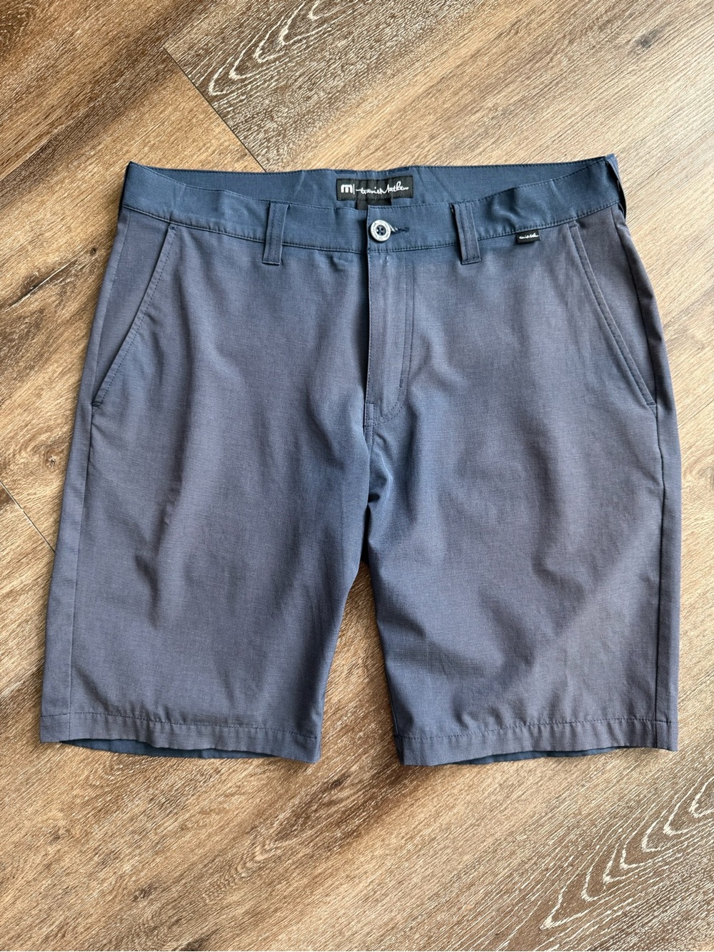 travis mathew Men's Blue Performance Stretch Shorts